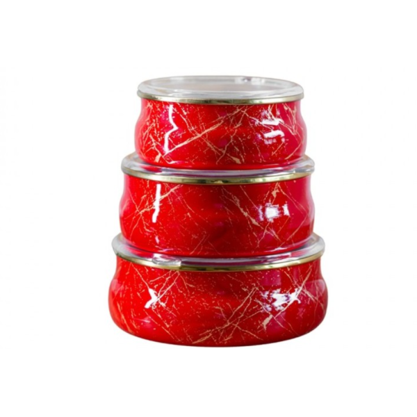 Комплект купи за храна 3 бр. Goldmann GM-003, емайл 7