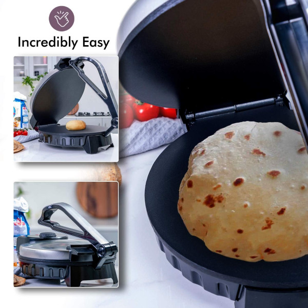 Преса за тортили и чапати 1200W  – автентични мексикански и индийски вкусове у дома за секунди! 6