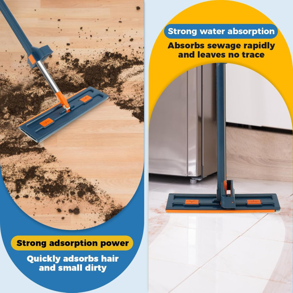 Комплект моп с 360° въртене и сгъваема кофа – Професионално и безконтактно почистване у дома 5