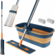 Комплект моп с 360° въртене и сгъваема кофа – Професионално и безконтактно почистване у дома 2