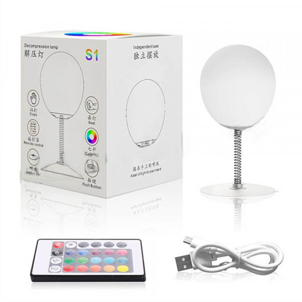 RGB LED лампа топка на пружина с дистанционно управление – стилна светлина и цветна магия 2