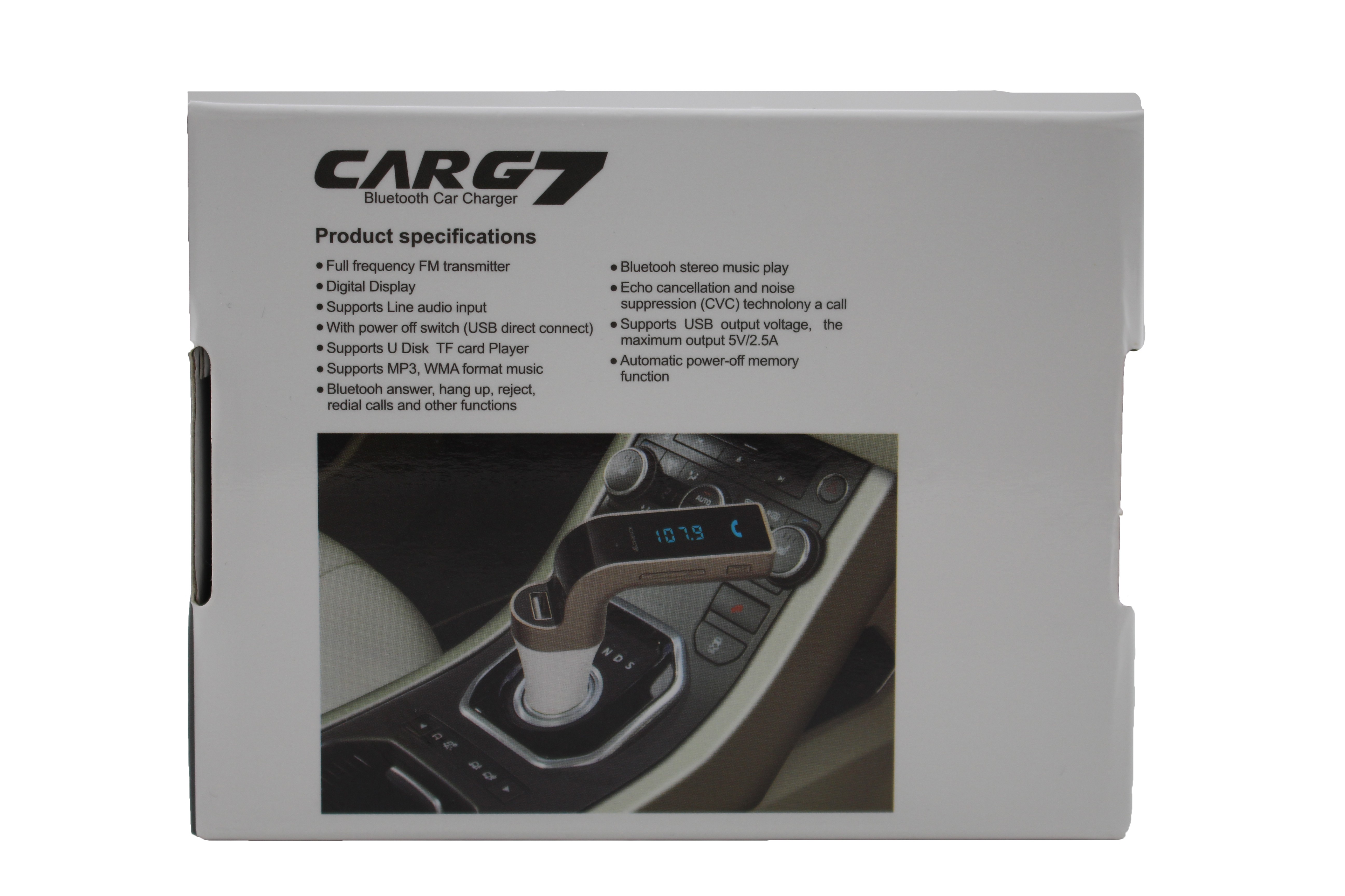 Фм трансмитер за кола 4 в 1 G7 + AUX ( FM, MP3 player, USB hands free) HF3 17