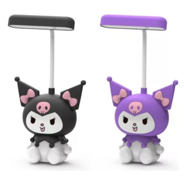 Акумулаторна LED нощна лампа Kuromi / My Melody с USB – Лилава / Черна 1