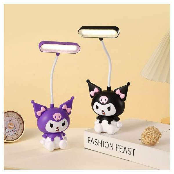Акумулаторна LED нощна лампа Kuromi / My Melody с USB – Лилава / Черна 2