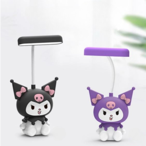Акумулаторна LED нощна лампа Kuromi / My Melody с USB – Лилава / Черна 3