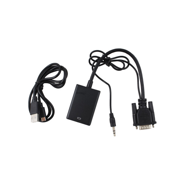 VGA към HDMI 1080P HD Audio TV AV HDTV видео кабел конвертор адаптер CA88 21