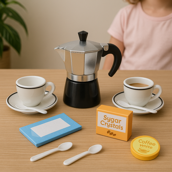 Детски сервиз за кафе с кафеварка Coffee world 3