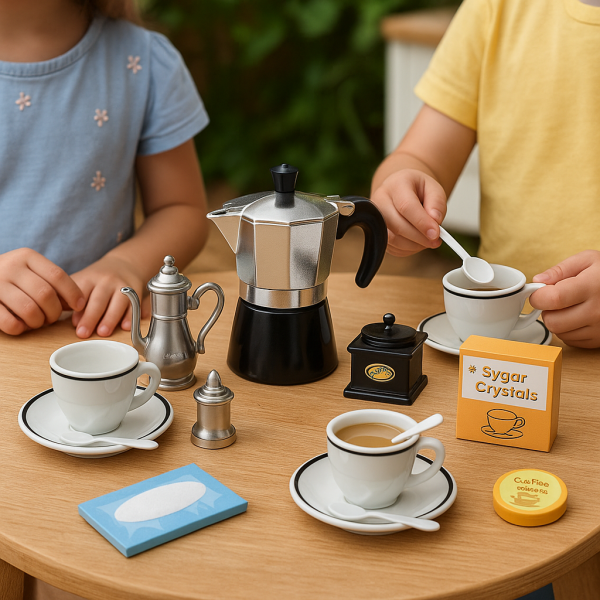 Детски сервиз за кафе с кафеварка Coffee world 5