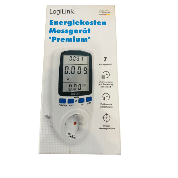 Енергометър LogiLink „Premium“, измерващ на разхода на електроенергия 1