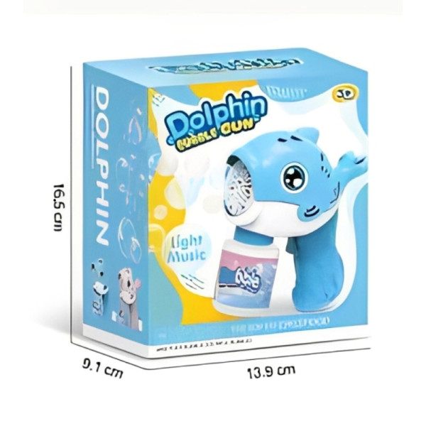 Детски пистолет за балончета Dolphin с музика и светещи ефекти 5