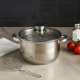 Тенджера Voltz OV51210М18, OV51210М20, OV51210M22, OV51210M24, Индукция, Неръждаема стомана 2