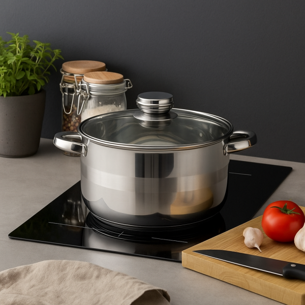 Тенджера Voltz OV51210М18, OV51210М20, OV51210M22, OV51210M24, Индукция, Неръждаема стомана