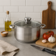 Тенджера Voltz OV51210М18, OV51210М20, OV51210M22, OV51210M24, Индукция, Неръждаема стомана 5