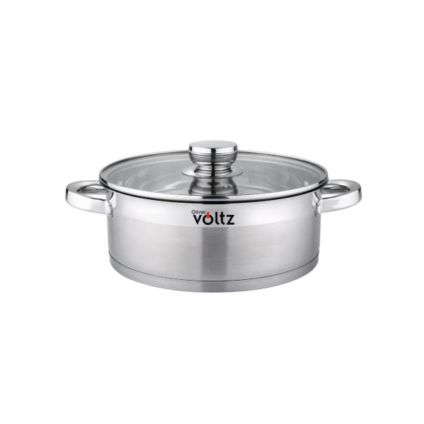 Тенджера Voltz OV51210Q22, OV51210Q24, OV51210Q26, OV51210Q28, Плитка, Индукция. Неръждаема стомана 1