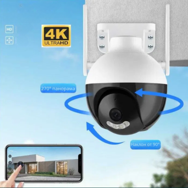 Куполна IP WIFI безжична камера за видеонаблюдение,6MP 4