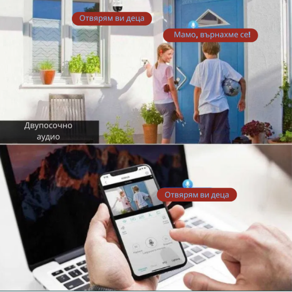 Куполна IP WIFI безжична камера за видеонаблюдение,6MP