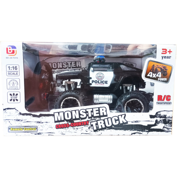Полицейски джип с радиоуправление – 4x4 Monster Truck 1