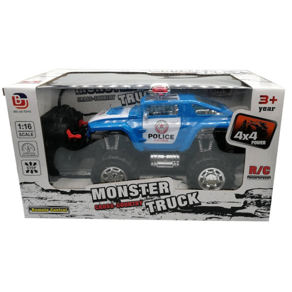 Полицейски джип с радиоуправление – 4x4 Monster Truck 5