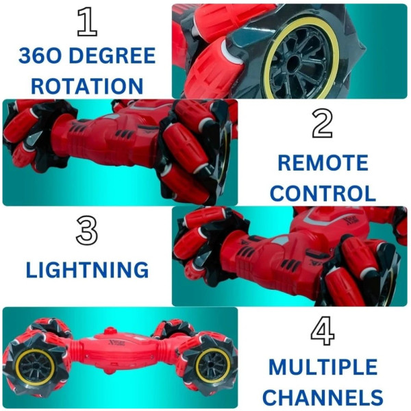 RC Кола за каскади 4WD с дрифт и завъртане на 360° 3