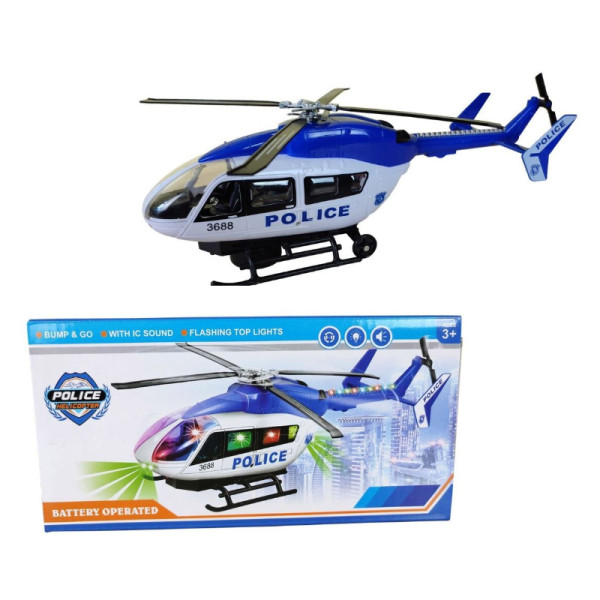Полицейски хеликоптер със звукови и светлинни ефекти 1