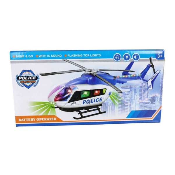 Полицейски хеликоптер със звукови и светлинни ефекти