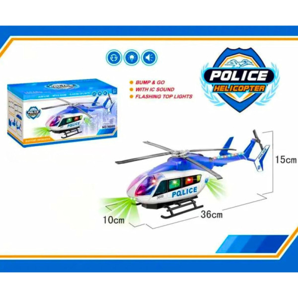 Полицейски хеликоптер със звукови и светлинни ефекти 8