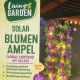 Соларна висяща саксия с вградено LED осветление – 60 топло бели LED светлини, Living & Garden 5