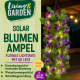 Соларна висяща саксия с вградено LED осветление – 60 топло бели LED светлини, Living & Garden 6
