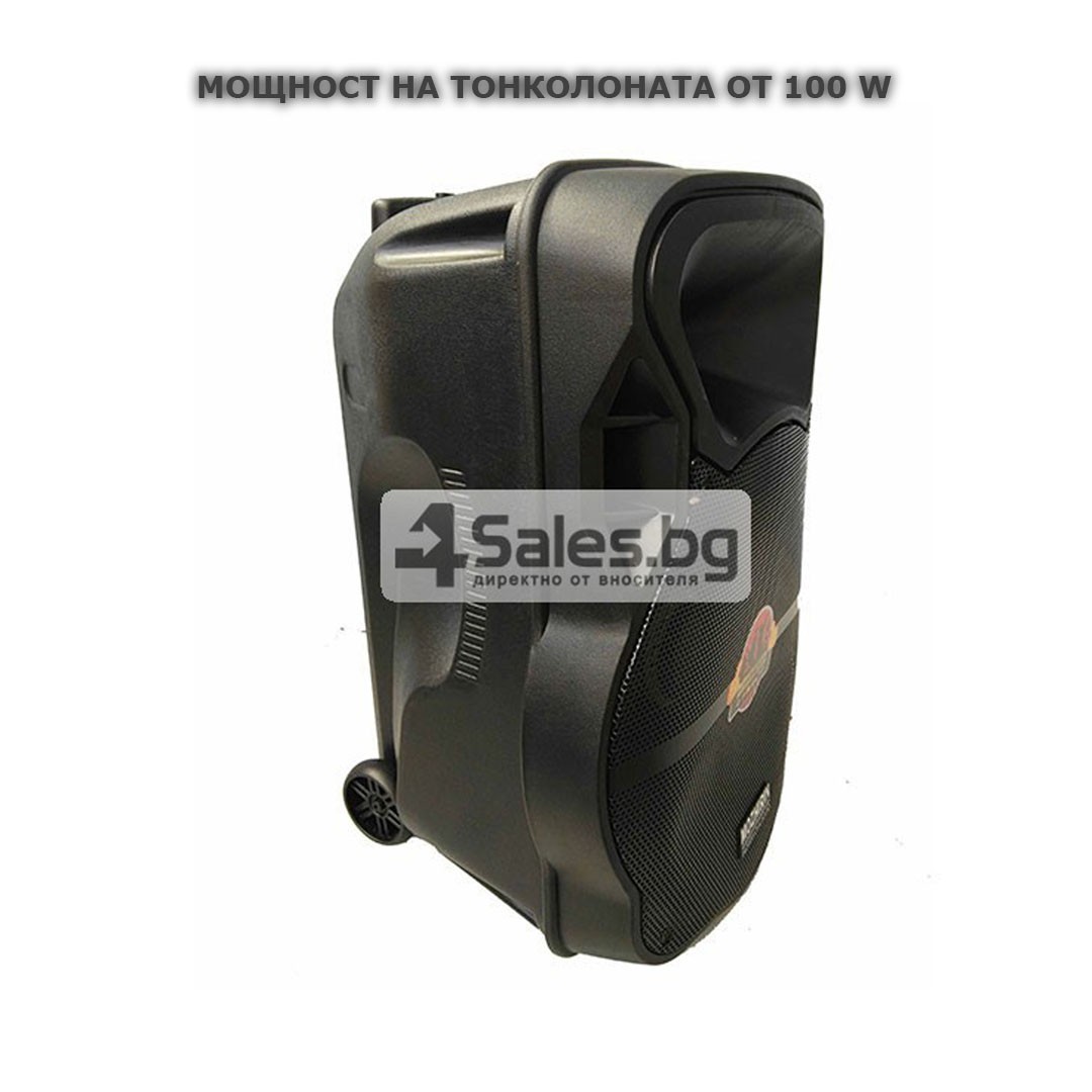 Тонколона Mozhirin SA8600-6 - 15 инча с 2 микрофона и цветомузика 16