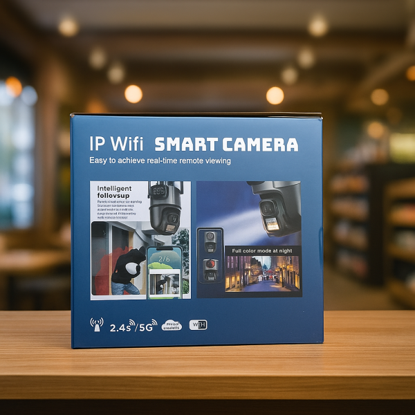 Двойна Smart WiFi безжична IP 6MPX камера,LED,4К Ultra HD IP01