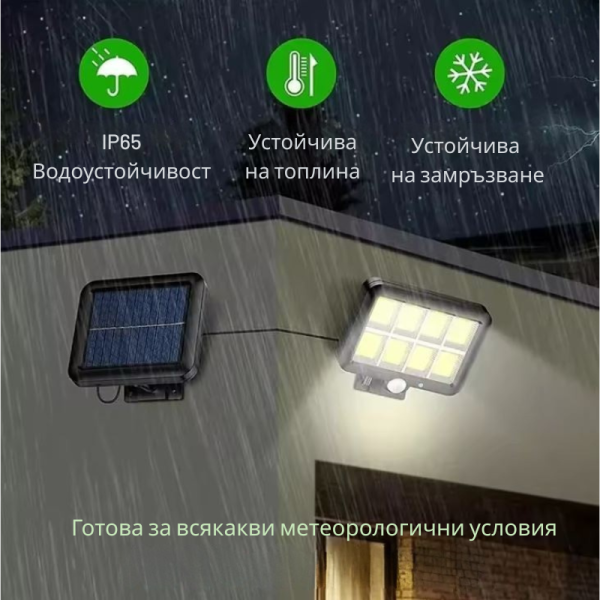 Соларен LED прожектор с датчик за движение - H LED27 5 — 4sales Соларен LED прожектор с датчик за движение - H LED27 5