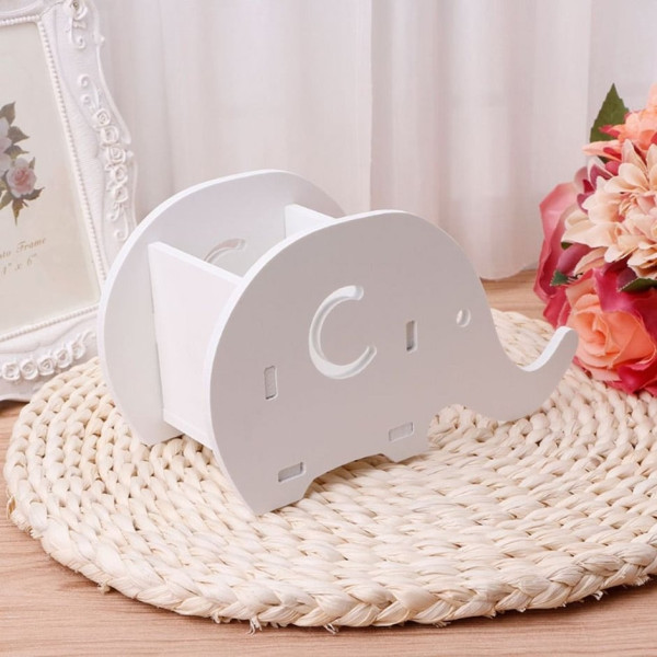 Поставка за съхранение на училищни и офис консумативи – Органайзер с държач за химикалки и телефон във формата на слон