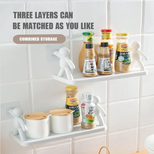 Стенна поставка с хуманоиден дизайн - Иновативно и забавно съхранение за вашата баня или кухня