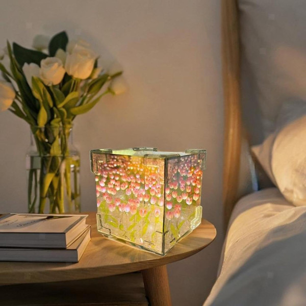 Очарователна нощна лампа лале – Многофункционално освежаване на вашето пространство 3