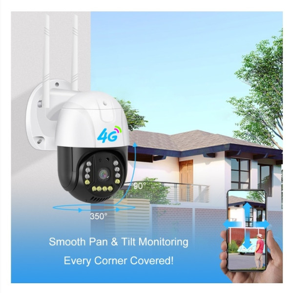 Куполна 4G IP Камера LYLU – 10MP, 360°, двупосочно аудио, нощно виждане