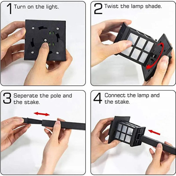 Соларна градинска лампа с ярка светлина SB-34 3