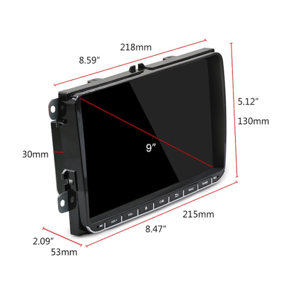 Мултимедия HC8227 за VW с 9" тъчскрийн – Android 15, Bluetooth, GPS, камера за заден ход 5