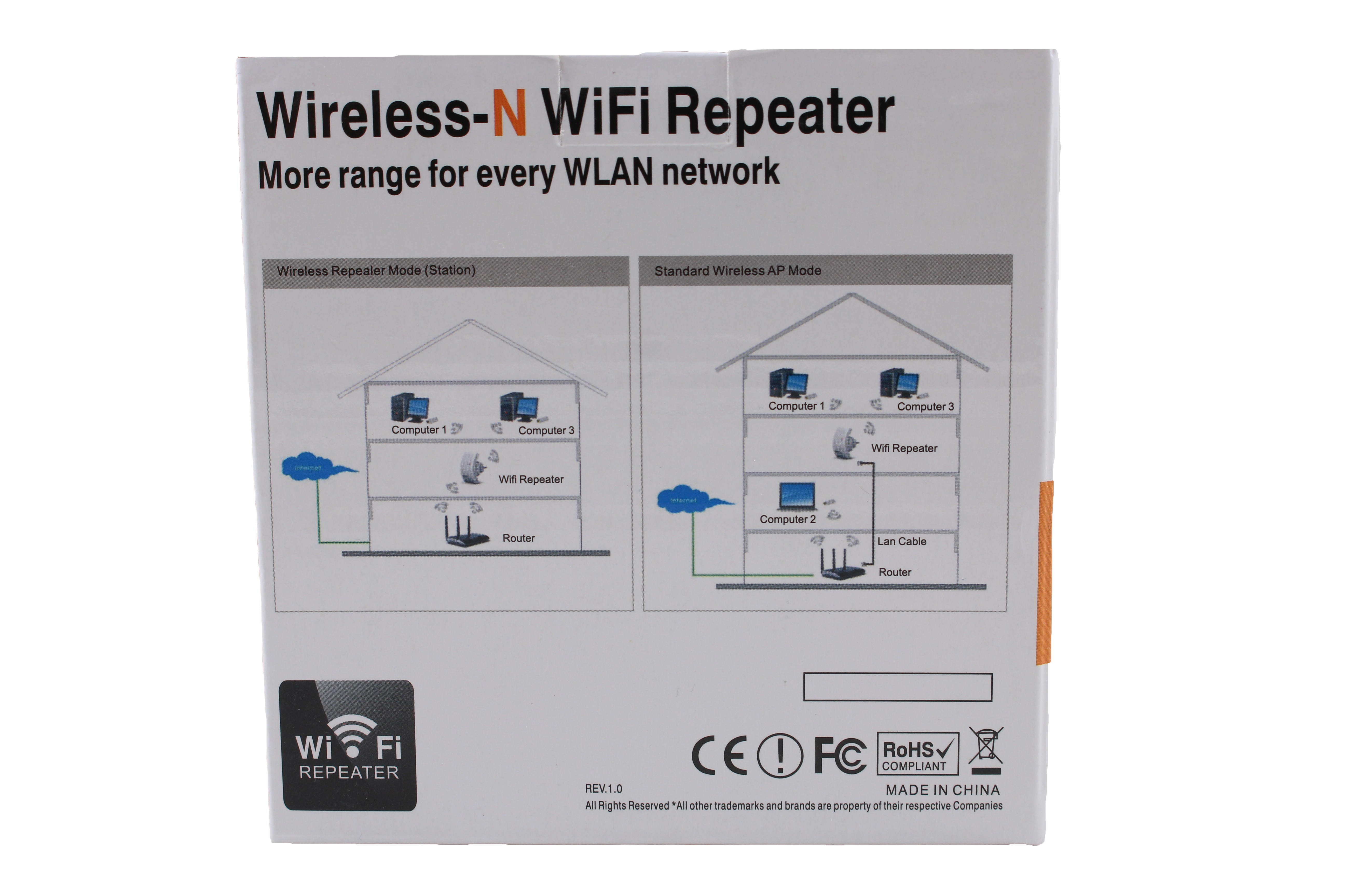 Безжичен ретранслатор на Wi-Fi сигнал с вграден усилвател WF13 16