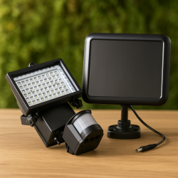 Соларен  градински прожектор 60 LED и сензор за движение - H LED12