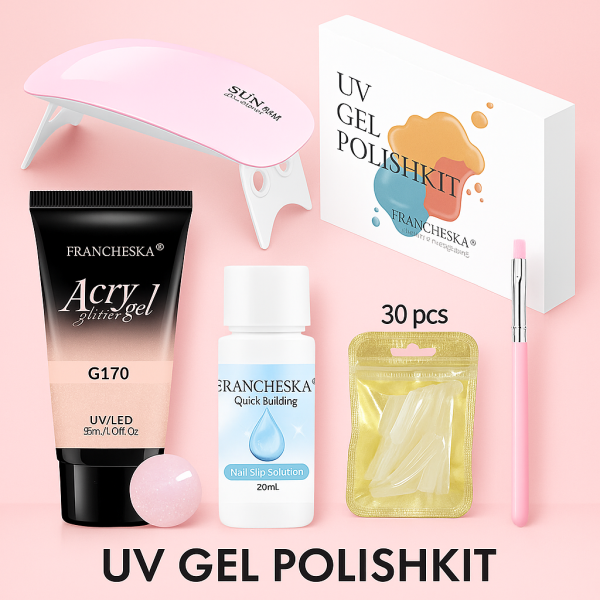 Комплект с акрилен гел и мини UV лампа в цвят по-избор FRANCHESKA ZJY145