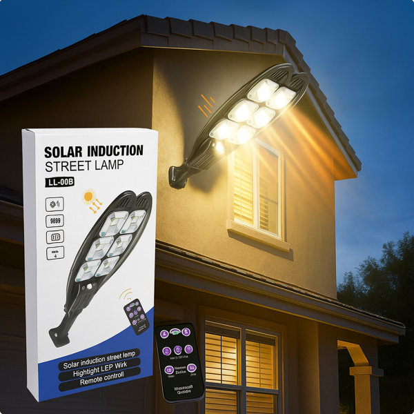 Соларна лампа със сензор за движение и 150 COB диоди  LL-006 H LED75 4