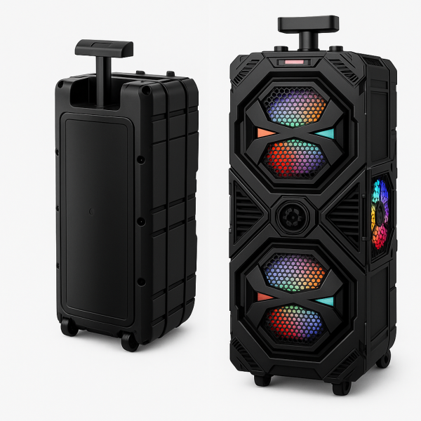 Висококачествена тонколона с микрофон 8"х2 ZQS8212