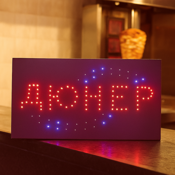 LED табели за магазини, офиси и заведения Кафе, Фризьор, Дюнер 3