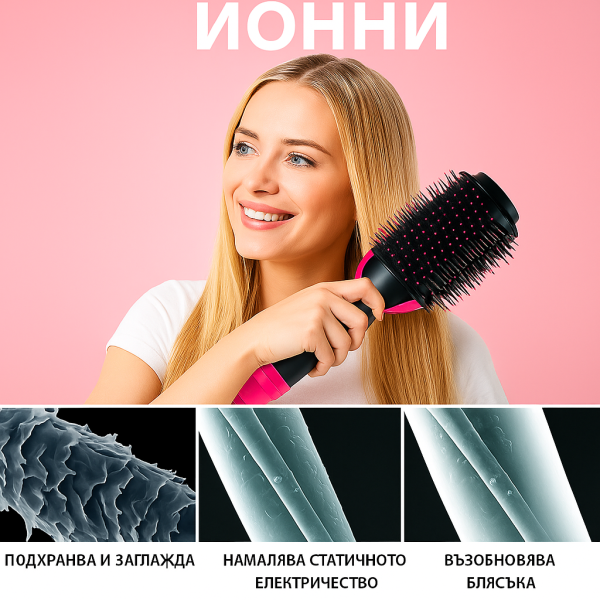 Четка сешоар с горещ въздух 2 в 1 TV712 4