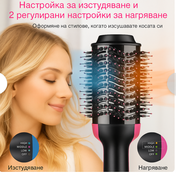 Четка сешоар с горещ въздух 2 в 1 TV712 5