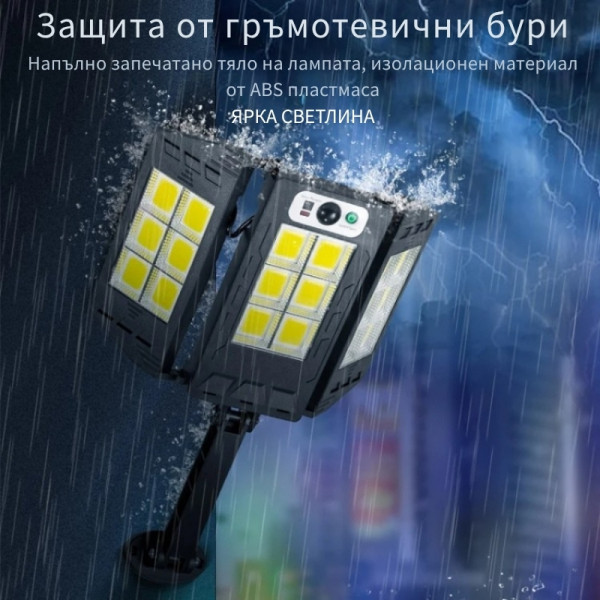 Интегрирана сгъваема соларна стенна лампа W796-9 с дистанционно управление 8