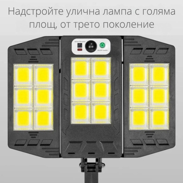 Интегрирана сгъваема соларна стенна лампа W796-9 с дистанционно управление 9