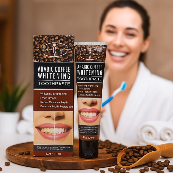 Избелваща паста за зъби с арабско кафе