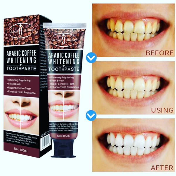 Избелваща паста за зъби с арабско кафе