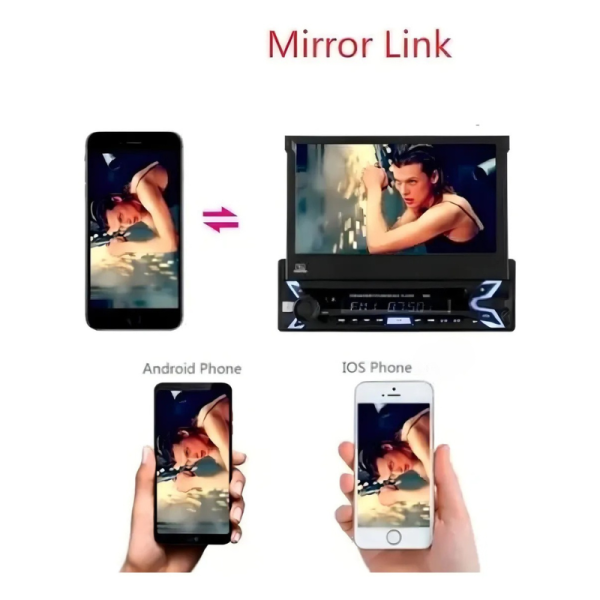 HD мултимедиен плейър 7" с тъчскрийн, MirrorLink и Wi-Fi Android 15 MOSFET 50Wx4